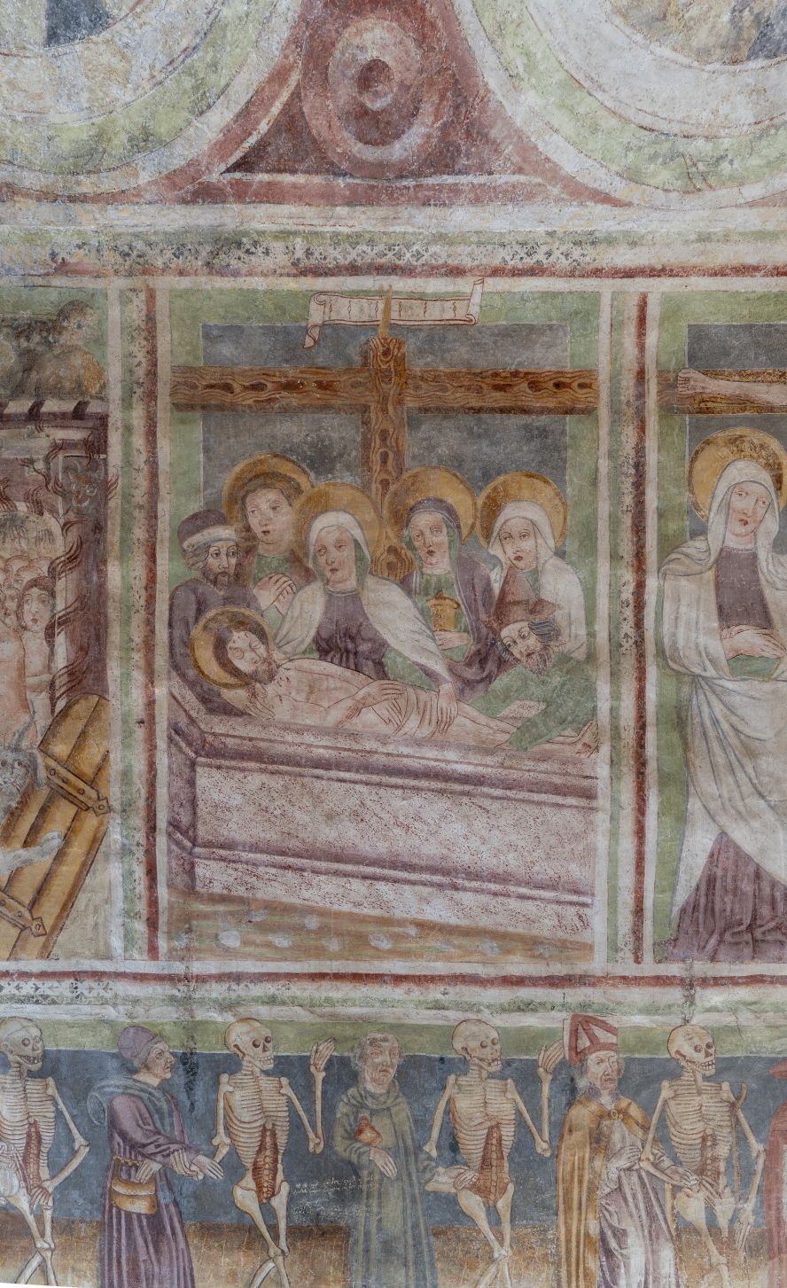 Freska s prikazom Polaganja u grob, južni zid