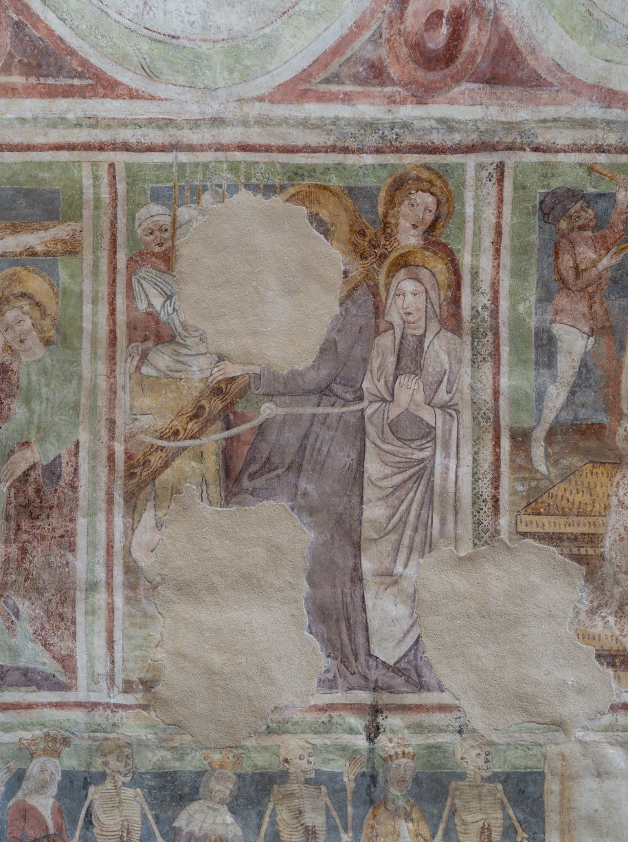 Freska s prikazom Krista s križem, južni zid