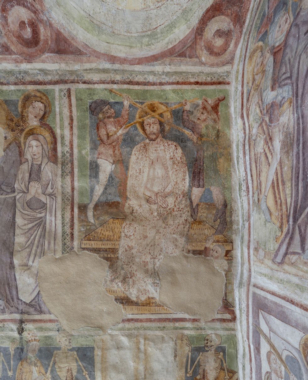 Freska s prikazom Stavljanja trnove krune, južni zid