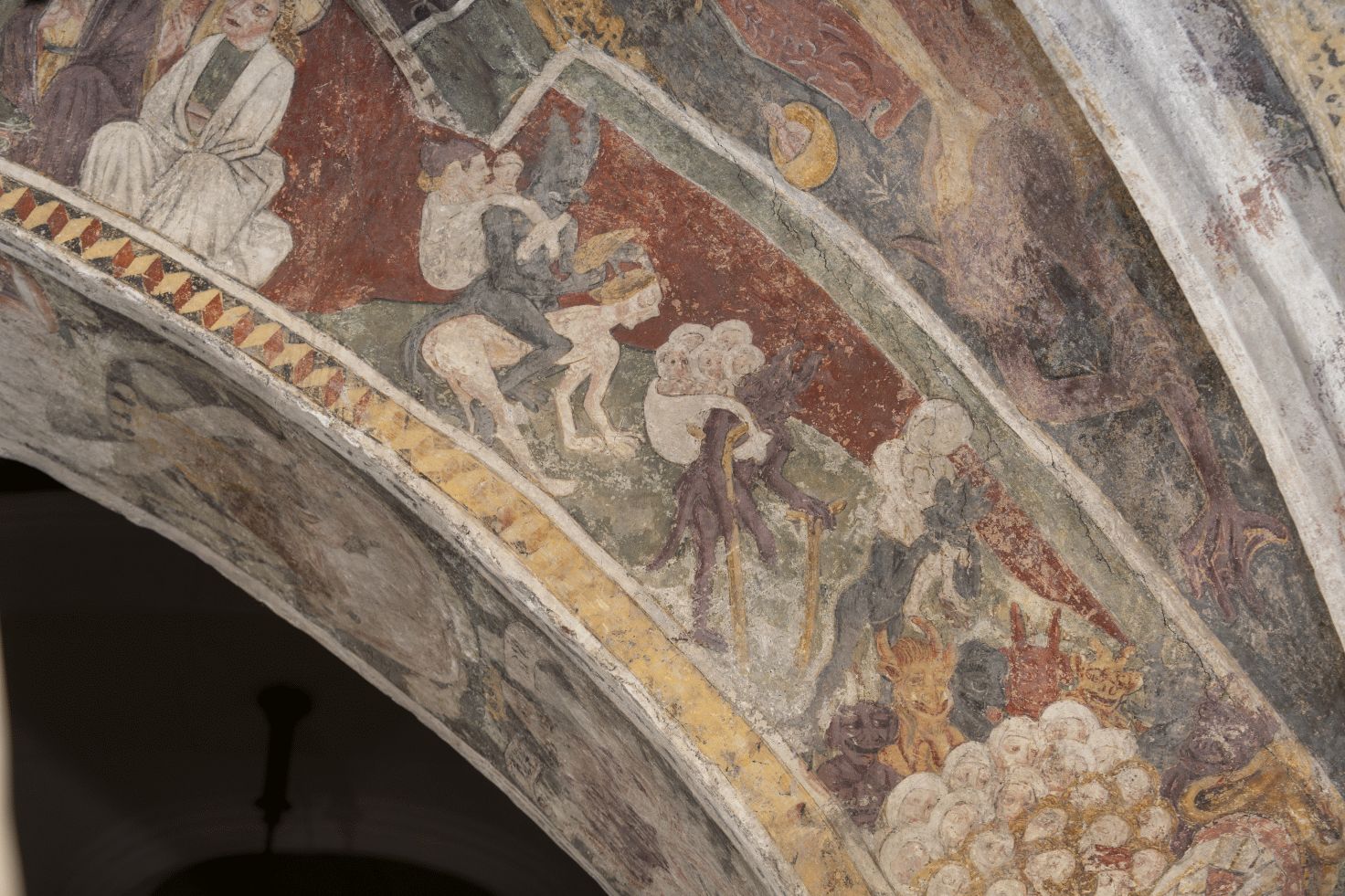 Unutrašnji dio trijumfalnog luka, freska s prikazom Posljednjeg suda, detalj