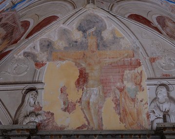 Freska s prikazom Raspeća, svetišni zid