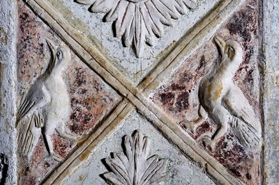 Štukatura u intradosu sjeverne arkature Eufrazijeve bazilike, 8. luk s istoka