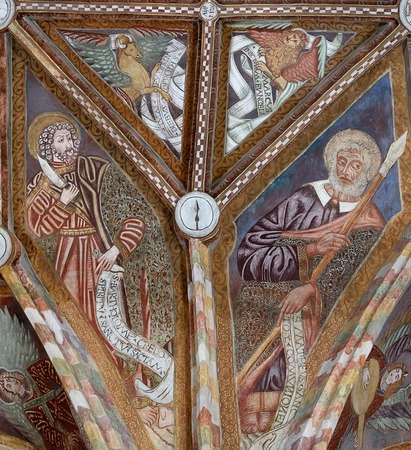 Zidna slika svetog Bartola i Matije apostola