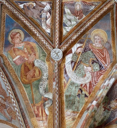 Zidna slika svetog Matije apostola i svetog Jakova mlađeg