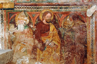 Zidna slika svetih Blaža, Barnabe i Dionizija