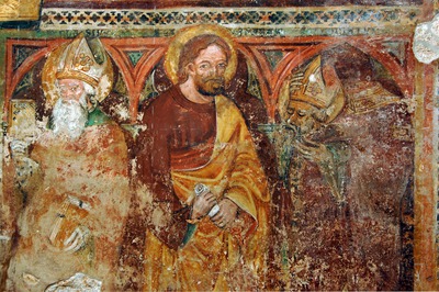 Zidna slika svetih Blaža, Barnabe i Dionizija