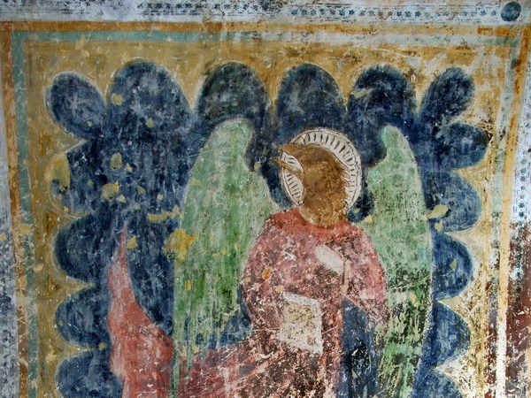 Zidna slika simbola evanđelista Ivana i Mateja