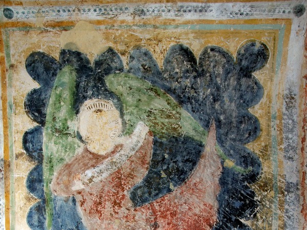 Zidna slika simbola evanđelista Luke i Marka