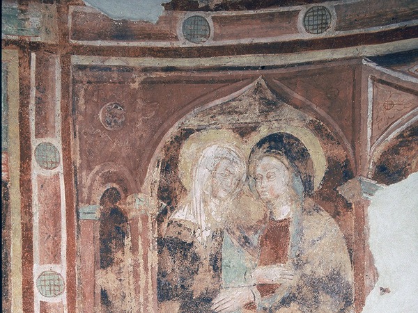 Zidna slika drugog sloja u sjevernoj apsidi s prikazom Pohođenja