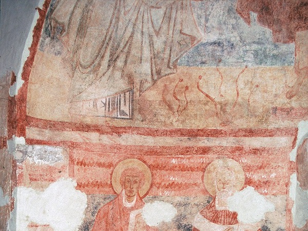 Zidne slike u  donjem dijelu južne apside župne crkve svetog Martina u Svetom Lovreču
