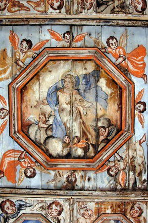 Slika Bogorodice na oslikanom stropu