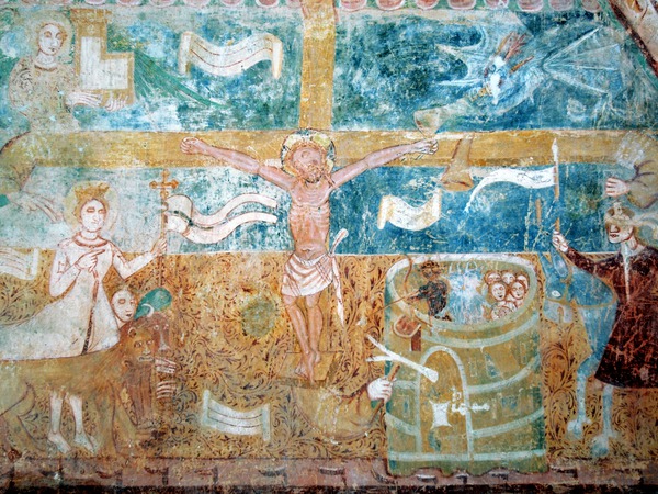 Zidna slika "Živi križ", detalji