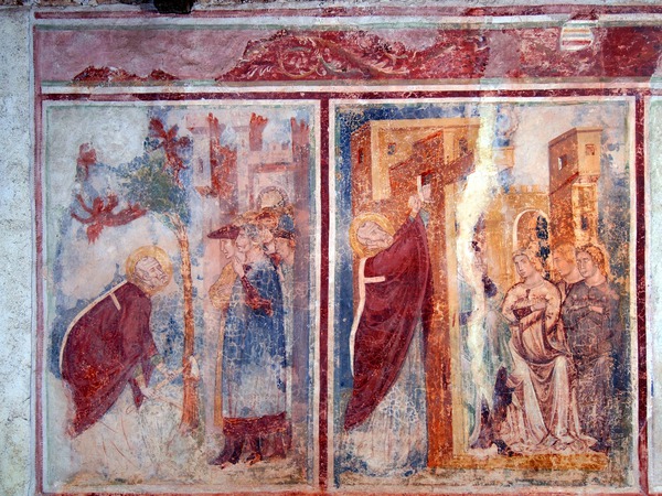 Zidna slika s prikazom Obaranje Artemidinog stabla u Plakomi i darivanje triju siromašnih djevojaka