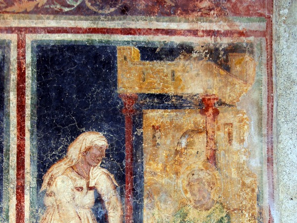 Zidna slika s prikazom Sveti Nikola daruje siromašnu ženu