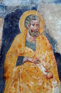 Zidne slike s prikazom četvorice svetaca u apsidi