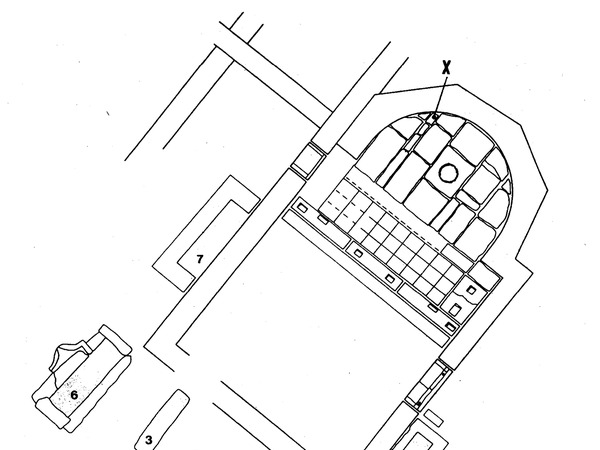 Tlocrt crkve nepoznatog titulara iskopane na lokalitetu Vela Boška u Valbandonu