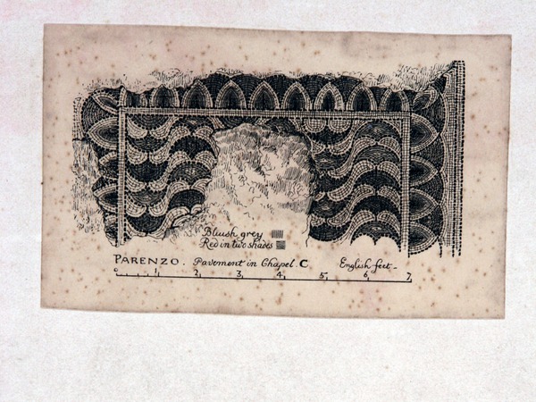 Eufrazijana, crtež  podnog mozaika u celli trichori