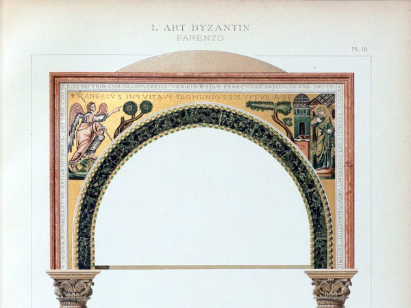 Slika ciborija Eufrazijeve bazilike objavljeni u knjizi Errard-Gayet...