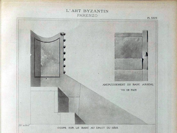 Detalji katedre i subselije  Eufrazijeve bazilike objavljena u knjizi Errard-Gayet...