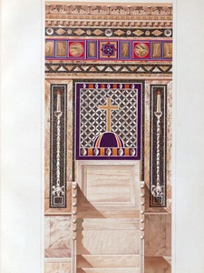 Slika katedre u Eufrazijevoj bazilici objavljena u knjizi Errard-Gayet...