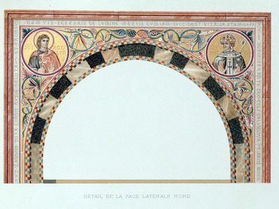 Slika detalja ciborija Eufrazijeve bazilike objavljeni u knjizi Errard-Gayet...