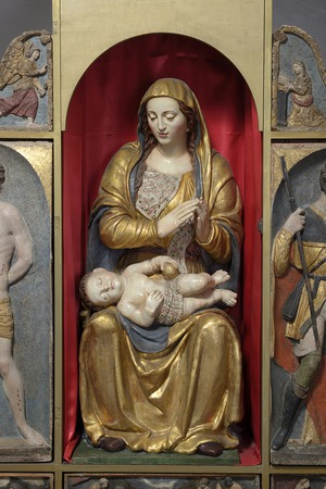 Oltarni retabl, kip Bogorodice s Djetetom