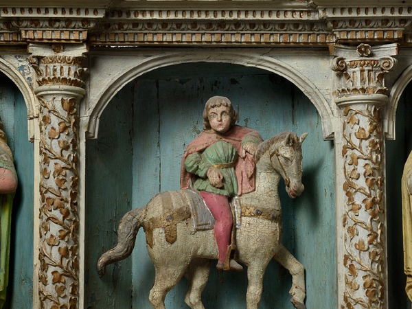 Oltarni retabl, kip svetog Martina