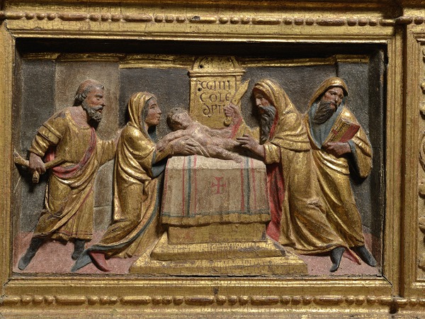 Oltarni retabl, reljef na predeli s prikazom Obrezanja Kristova
