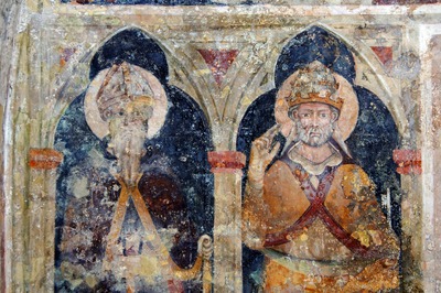 Zidna slika svetih Antuna Opata i Petra