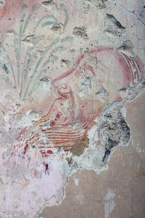 Zidna slika Poklonstva kraljeva na sjevernom zidu, detalj prikaza svetog kralja
