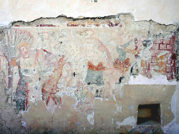 Zidna slika Poklonstva kraljeva na sjevernom zidu, desna strana